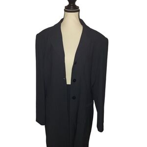 Larry Levine Women's Blue Skirt Set w/ Classic Tailored Blazer